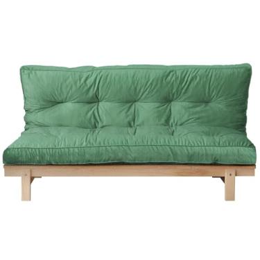 Imagem de OGEMXU Futon Mattres tamanho casal 15 cm, piso de flanela dobrável para adultos, colchão futon de chão, colchão de enchimento de espuma triturada de alta densidade para quarto, sala de estar (moldura