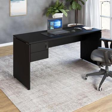 Imagem de Mesa Escritório 160cm x 70cm Pé Painel Gaveteiro 2 Gav. F5 - F5 Office
