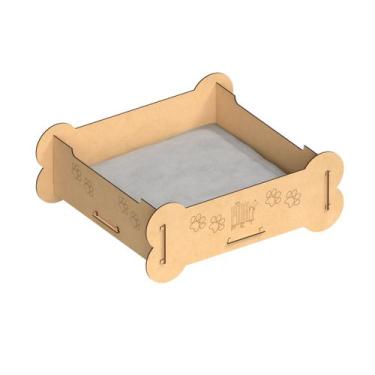 Imagem de Cama Para Cachorro Gato Caminha Pet Luxo Madeira Colchão - Ricapet, Ci