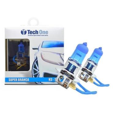 Imagem de Lâmpada 8500k Par Super Branca Tip Xenon Tech One H1 H3 H4 H7 H8 H9 H1