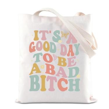 Imagem de TGBJE Sacola engraçada com frase "It's A Good Day To Be A Bad Bitches" Bolsa de compras...