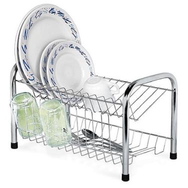 Imagem de Escorredor de Prato Duplo Secador de Louça com Porta Copos 106A