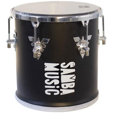 Imagem de Repique de Mão PHX Instrumentos Samba Music em Madeira 30x12 - Preto