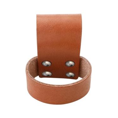 Imagem de Coldre de couro premium multiferramentas com passador de cinto, pequeno suporte de machadinha marrom