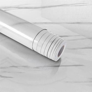 Imagem de Kit 10 Metros de Papel de Parede Adesivo Lavavel Marmore Carrara - Ope