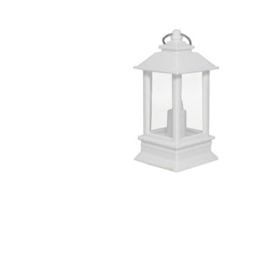 Imagem de Lamparina Decor Lampião Branca Artificial Led 13cm C/Bateria