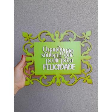 Imagem de Placa Porta Decorativa com Frase Diversas - 1 unidade - Inova Artesana