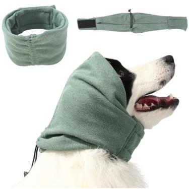 Imagem de Jaynuier Orelhas silenciosas para cães, moletom com capuz calmante para cães, protetores de ouvido ajustáveis para proteção de ruído, cobertura de cabeça para orelha