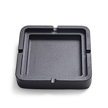 Imagem de Cinzeiro Sifang simples preto ouro pedra cinzeiro pedra cinzeiro casa sala de estar escritório grande chinês cinzeiro cigarro charuto Cinzeiro de Mesa