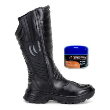 Imagem de Bota Longa De Segurança Para Rocam Creme Couro Motociclistas - SPECTRU