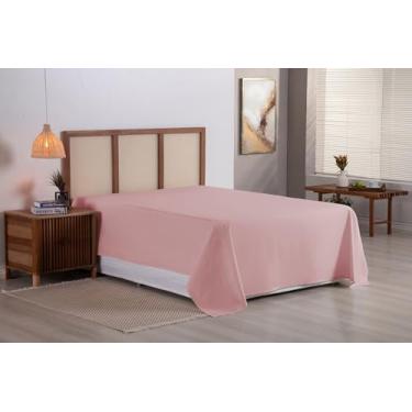 Imagem de Lençol de Cima Avulso Superior em Algodão Percal 180 Fios (Rosê, Casal Padrão)