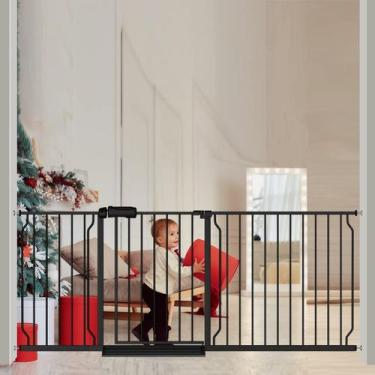 Imagem de Baby Gate Flower Frail Extra Wide 182-194 cm preto