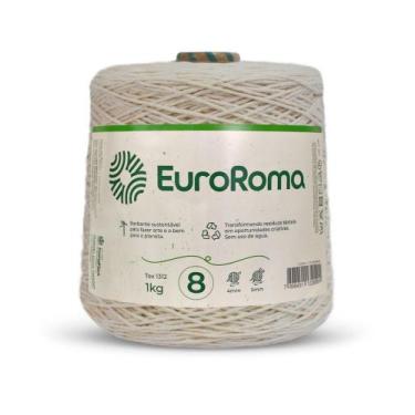 Imagem de Barbante Colorido Euroroma 1 Kilo Fio Nº8 de 1312 TEX e 762 Metros Cro