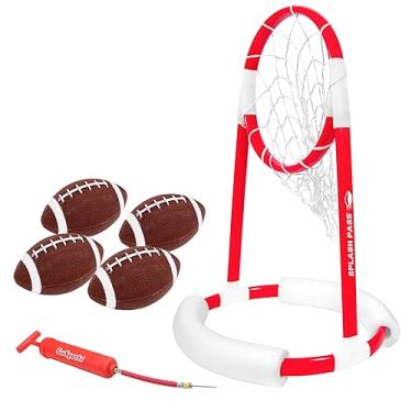 Imagem de GoSports Jogo de futebol Splash Pass Pool - Inclui rede flutuante de futebol para piscina, 4 bolas de futebol aquático e bomba