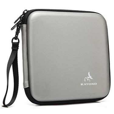 Imagem de KAYOND Estojo rígido portátil para armazenamento de viagem para USB externo, DVD, CD, regravador/gravador de Blu-ray e unidades ópticas (cinza)