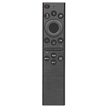 Imagem de Controle remoto por voz BN59-01385A compatível com todas as séries de TV Samsung Crystal Neo The Frame QLED UHD HDR FHD 4K 8K de 2018 a 2022 Substituição sem bateria (sem controle remoto de célula