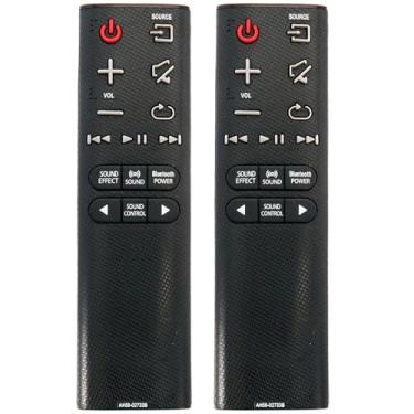 Imagem de [Pacote com 2 unidades] Controle remoto de substituição PERFASCIN adequado para Samsung Soundbar HW-J4000 HW-J6000R HW-J6001R HW-J6010R HW-J6011R HW-JM4000 HW-K335 HW-K335/XU HW-K360 HW-K370 HW-K370