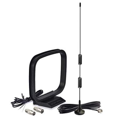 Imagem de Bingfu Antena de rádio FM de base magnética e antena AM Loop para Pioneer Onkyo Yamaha Marantz Rádio HD digital interno FM Bluetooth Receptor estéreo doméstico AV áudio vídeo Home Theater