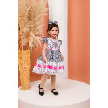 Imagem de Vestido Junino Cordel Encantado P&ampB - Joaninha Baby, 08 ANOS