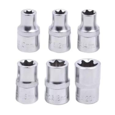 Imagem de Jogo de Soquetes Torx Encaixe de 1/2"" com 6 Peças - 6TB - EDA