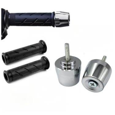 Imagem de Kit Par Pesinhos Pesos Pcx Cromado + Manoplas Titan Cargo Cg Fan Start 125 150 160