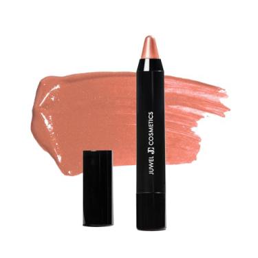 Imagem de Juwel Cosmetics Lápis Labial Retrátil, Lábios de Alta Brilho e Longa Duração com Vitaminas C e E, Manteiga de Karité e Cacau, Batom Ultra Suave de Cobertura Total com Proteção Antioxidante, Baroque.