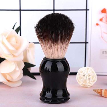 Imagem de Escovas de Barbear para Homens, Escova de Barba para Espuma de Creme Com Alça de Deslizamento Não Deslize para Cabelo Macio Barbeiro de Salão (Imitação de nylon preto de quatro vias)