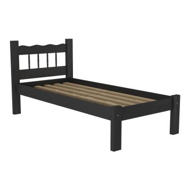 Imagem de Cama Solteiro Para Colchão 78/88 X 188Cm Madri Cr4141 Preta
