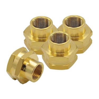 Imagem de Hooshing 4 peças adaptador de mangueira de jardim 3/20.3 cm NPT para 3/10.2 cm GHT fêmea para fêmea conector de mangueira de latão sólido acessórios de tubulação