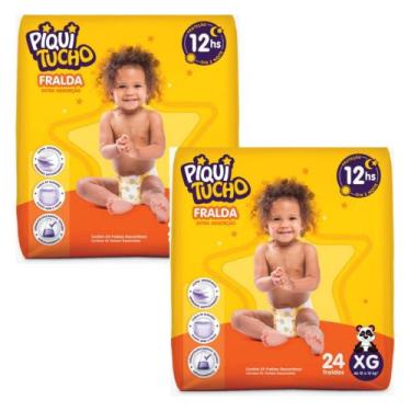 Imagem de Kit 2 PCT Fralda Descartável Piquitucho Mega - Todos os tamanhos, XG