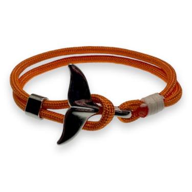 Imagem de HuiApparel Pulseira exclusiva de cauda de baleia de 20 cm, paracorde de nylon, design elegante inspirado no oceano, One Size, Nylon, Sem Pedra Preciosa