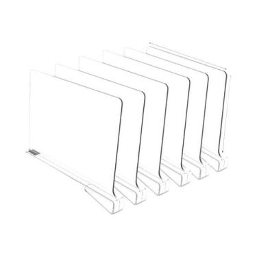 Imagem de Divisórias De Armário De Acrílico Transparente Ajustável Placa De Part