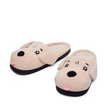 Imagem de Coddies Chinelos de labrador | Pantufas para cães inovadoras para homens, mulheres e crianças | Presente de mordaça de filhote para amantes de cães | Interior e exterior | P, M, G, Creme, 10-13