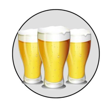 Imagem de Adesivo Decorativo Redondo, Tema Bebidas, 50mm, Vários Modelos (CJ-780, BOPP, 50MM)