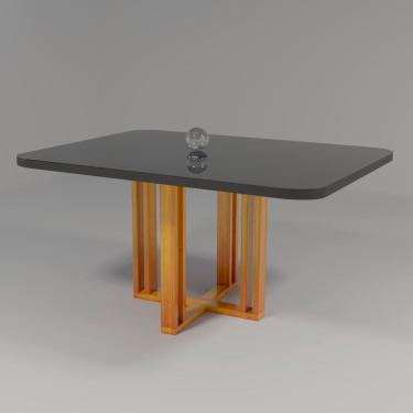 Imagem de Mesa Paola 120x80 MDF/Vidro Bom Pastor