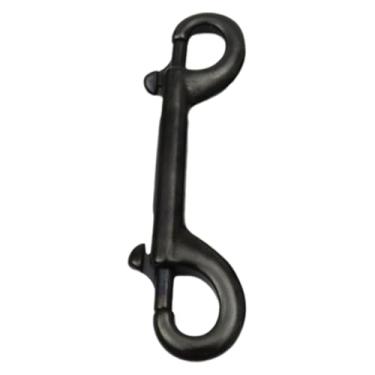 Imagem de Deevoka Fivela de fecho de gancho de pressão com parafuso de ponta dupla, fecho de fivela de aço inoxidável resistente para balde de água, coleira de cachorro, 115 Mm Preto