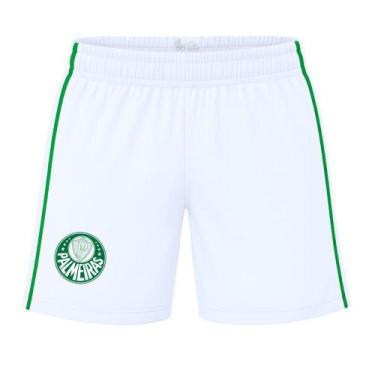 Imagem de Shorts Infantil Palmeiras Branco Oficial - Revedor, Tam 12