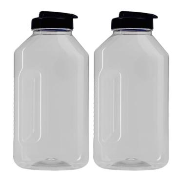 Imagem de 2 Garrafa De Água Jarra Suco Geladeira Tampa Higiênica 1,5lt (Fume)