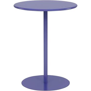 Imagem de Mesa De Bistrô Mobília Clássica De Pub Bistrô, Mesa De Coquetel De Metal, Mesa De Pub Interna/externa, Mesa De Café De Sofá Para Sala De Estar, Varanda, Pátio, Blueviolet, Dia 48 x H 62cm