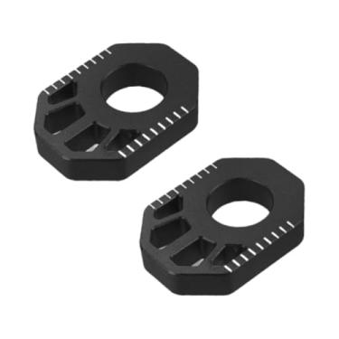 Imagem de predolo 1 Par de Blocos de Eixo Traseiro para Bicicleta de Terra, Substituição de Eixo de Corrente CNC, Ajustador de Corrente, Liga de Alumínio para Motocicle, Preto