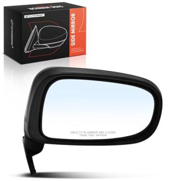 Imagem de A-Premium Espelho retrovisor traseiro externo preto dobrável manual do passageiro - compatível com Toyota Previa 1991-1997