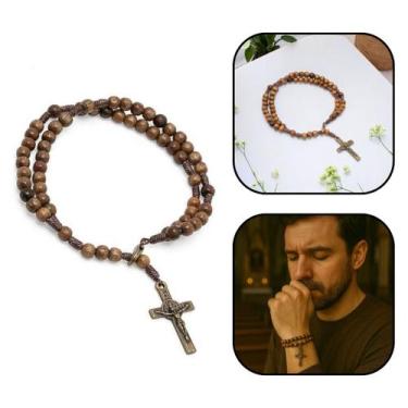 Imagem de Pulseira Terço Acampamento Madeira Imbuia 4 mm - FORNECEDOR 1