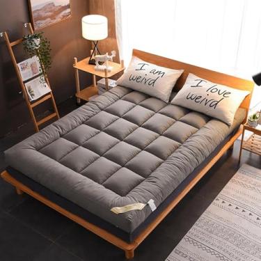Imagem de Colchão De Chão Futon Colchão,almofada De Dormir Respirável Macia E Macia Para Convidados De Tatame Portátil,colchão Grosso Cama De Chão Dobrável Respirável, Gray, 180 * 200cm
