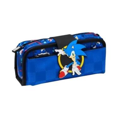 Imagem de Mochila Infantil Anime Smiggle Sonic, Lancheira, Estojo De Lápis, Copo
