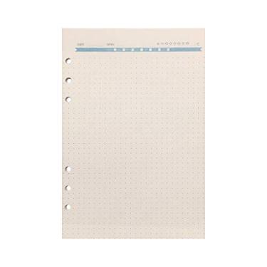 Imagem de Refil de papel para fichário redondo A5 / A6 com 6 furos (páginas pontilhadas azuis, A5)