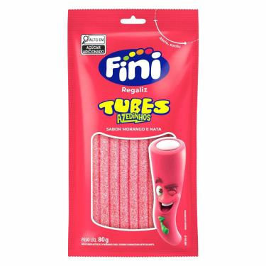 Imagem de Tubes Fini Morango Azedinhos 80g