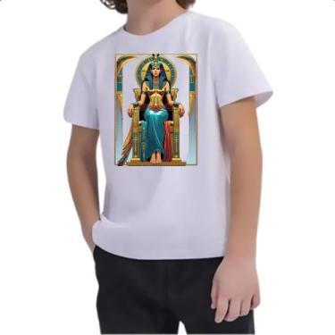 Imagem de Camiseta Infantil Deusa Isis em seu trono - Alearts, 14