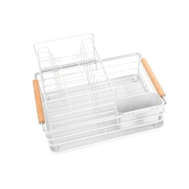 Imagem de Escorredor De Louças Brenem Duplo 2 Andares 44x31x24cm - Jolitex MEK - Branco