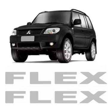 Imagem de Par Adesivos Flex Capo Mitsubishi Pajero Tr4 Cinza Tr4006 Fk