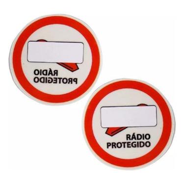 Imagem de Adesivo Radio Protegido Vidro Interno Volks Santana Voyage
